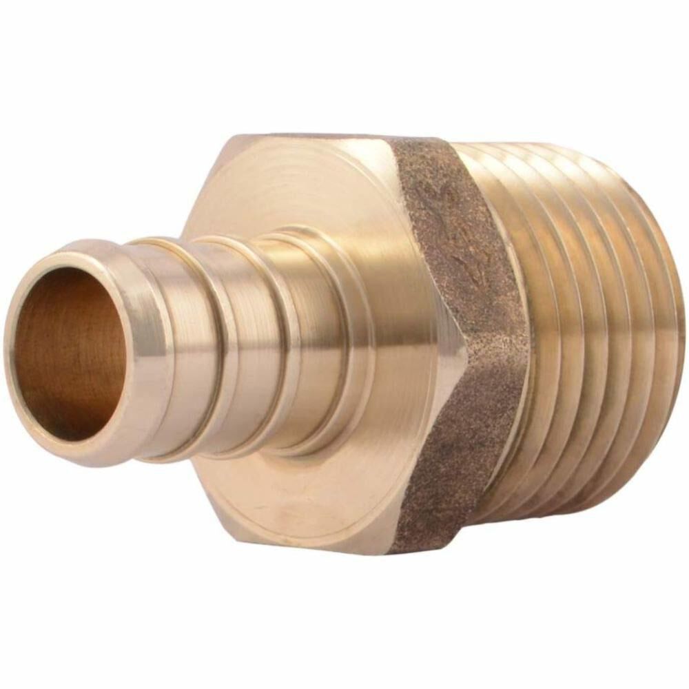 Sharkbite 1/2in x 1/2in MNPT Brass Crimp Male Connector, large image number 1