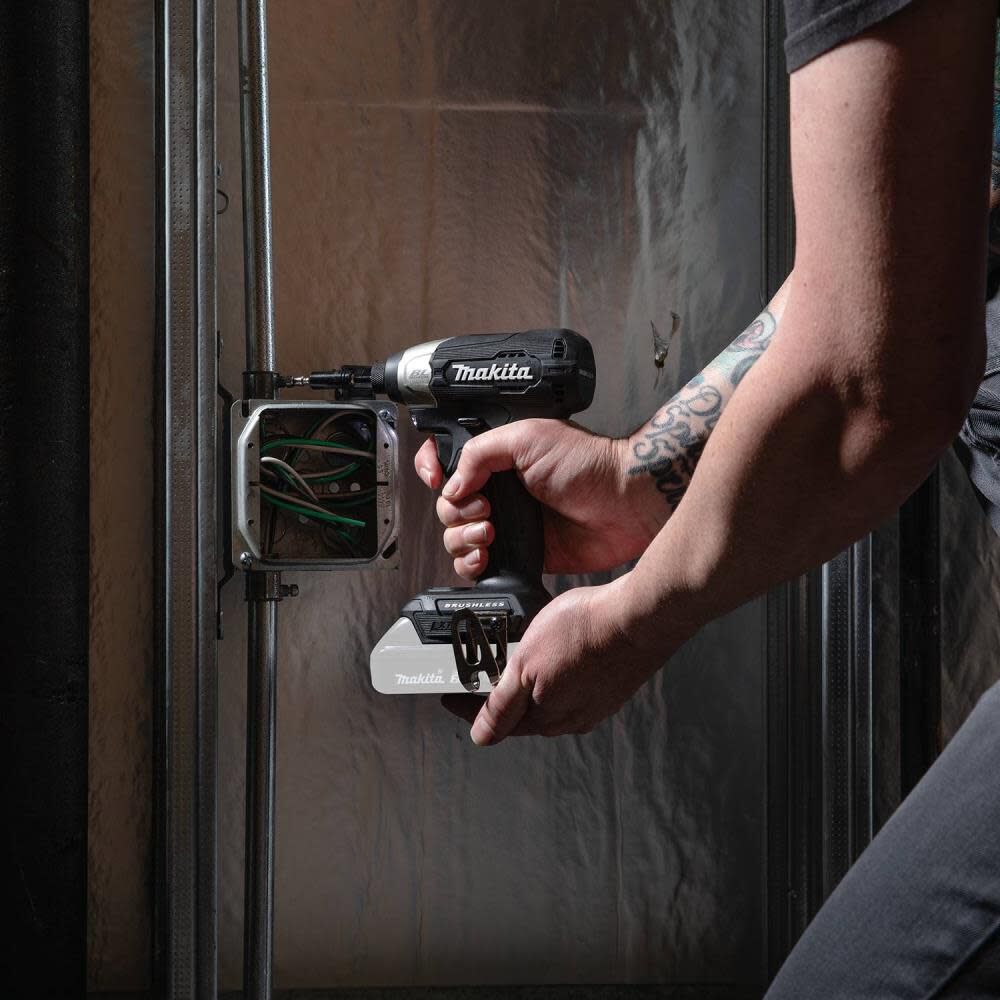 Makita 18V LXT Impact Driver Lithium Ion Sub Compact Brushless Cordless (Bare Tool) & ImpactX 100 pc. Driver Bit Set Bundle, large image number 6