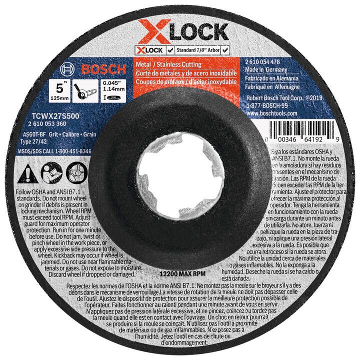 Bosch X-Lock Thin Metal & Stainless Steel Cutting T27 Heavy Duty 5in x .045in