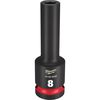 Milwaukee SHOCKWAVE Impact Duty Socket 1/2in Drive 8MM Deep 6 Point, small image number 1