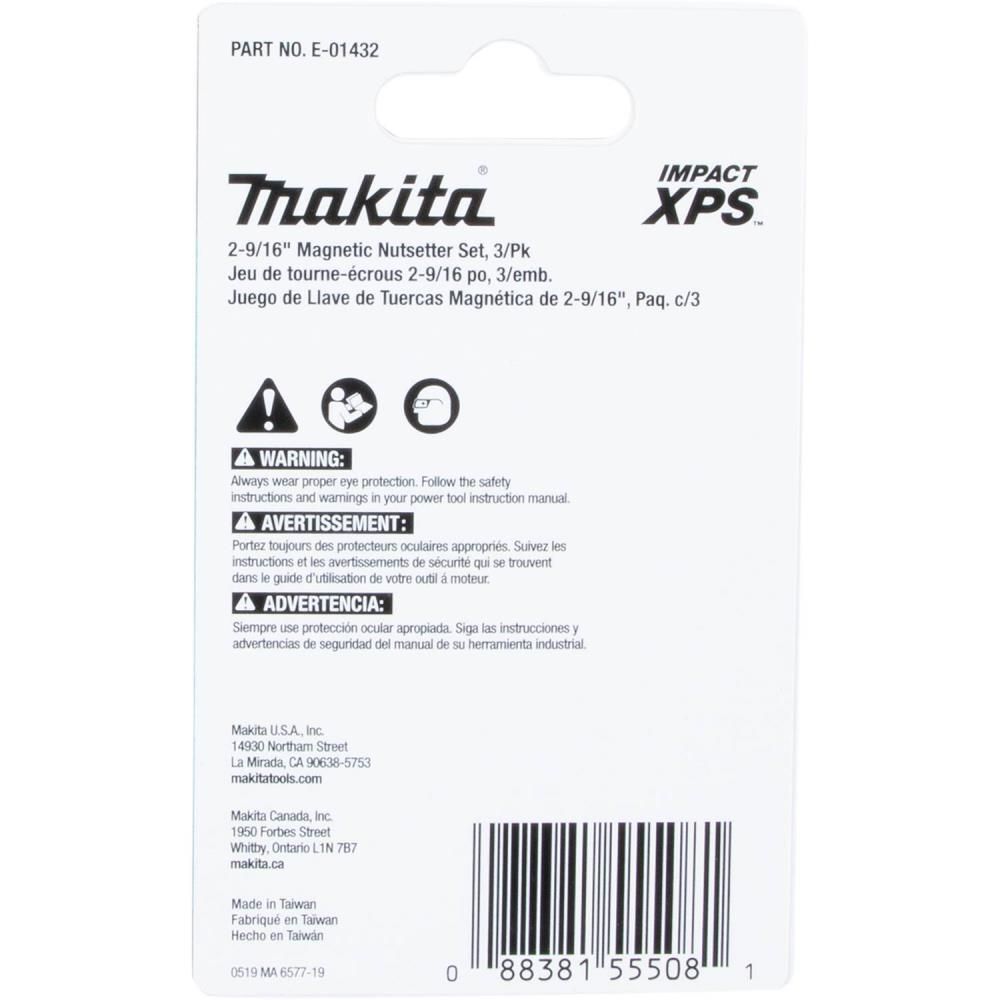 Makita Impact XPS 2-9/16 Inch Magnetic Nutsetter Set, 3 Pieces, large image number 7