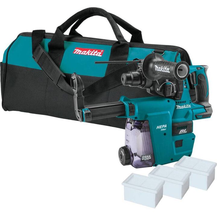 Makita 18V LXT Rotary Hammer 1in with HEPA Dust Extractor Attachment (Bare Tool), large image number 0