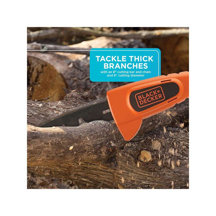Black and Decker 20V Lithium Ion 8in Cordless Electric Pole Saw, large image number 4