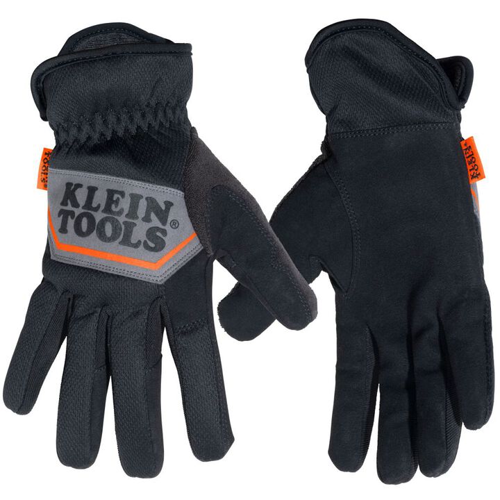 Klein Tools Lightweight General Purpose Gloves Black and Gray Large