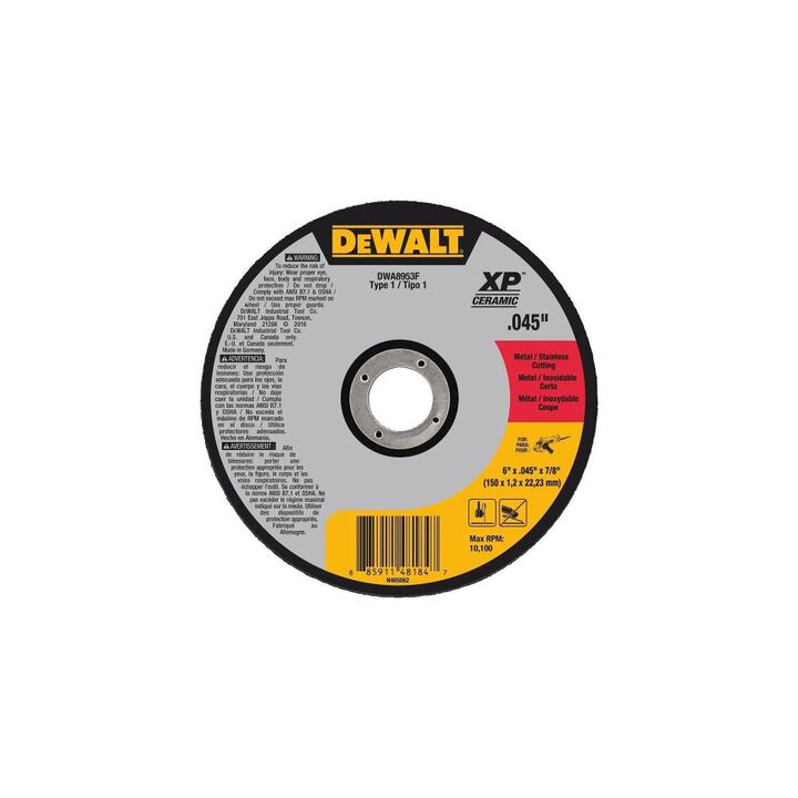 DEWALT 6 x .045 x 7/8 T1 XP CER Cut-Off Wheel, large image number 2