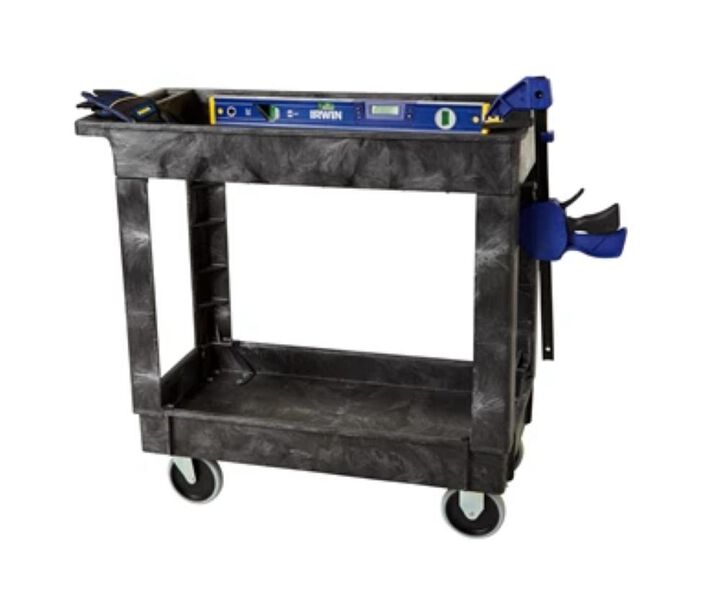 Rubbermaid Heavy Duty Utility Cart with Flat Handle & 2 Shelfs, large image number 4