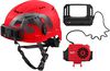 Milwaukee BOLT Red Vented Safety Helmet with IMPACT ARMOR Liner Type 2 Class C & USB Cooling Fan Bundle, small image number 1