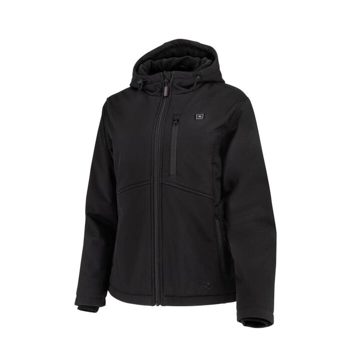 Radians Soft Shell Womens Heated Jacket Kit with Battery, Black, XS