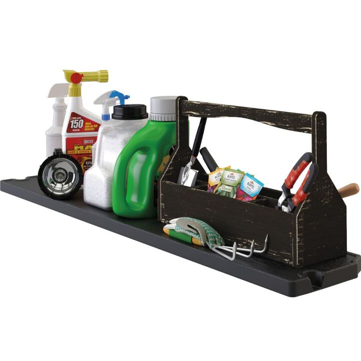 Suncast 50 In. x 10.25 In. x 1.25 In. Black Horizontal Shed Shelf, Black, large image number 2
