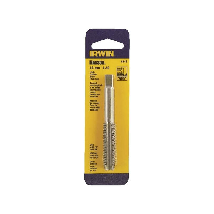 Irwin Hanson 12 x 1.5 mm 4 Flute High Carbon Steel Metric Plug Tap