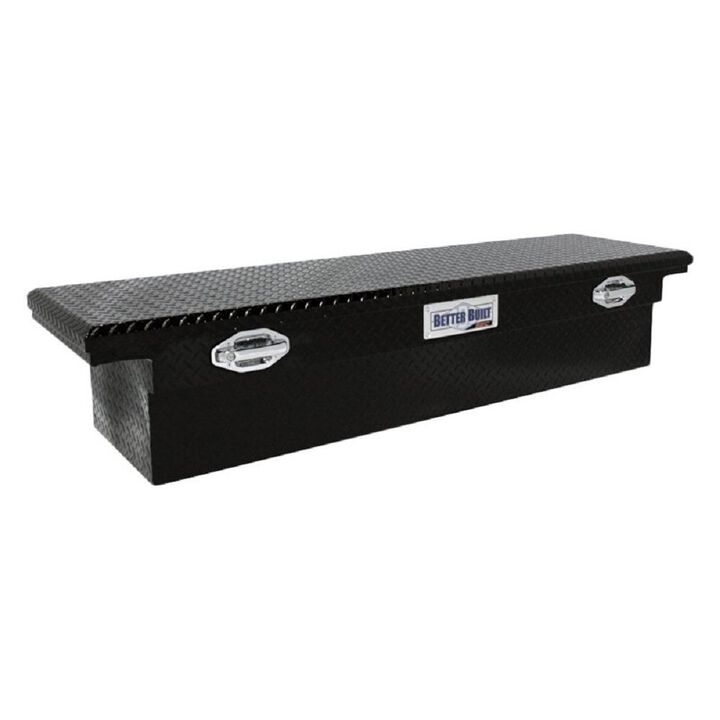 Better Built 69in Gloss Black SEC Low Profile Saddle Truck Tool Box, large image number 1