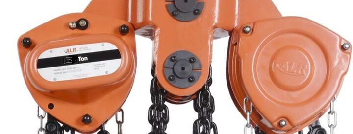 Atlas Lifting and Rigging ACH 15 Ton Chain Hoist 15 Ft. Liftwith Overload Protection, large image number 1