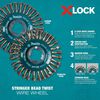 Makita X-LOCK 4-1/2in Stainless Steel Stringer Bead Twist Wire Wheel, small image number 3
