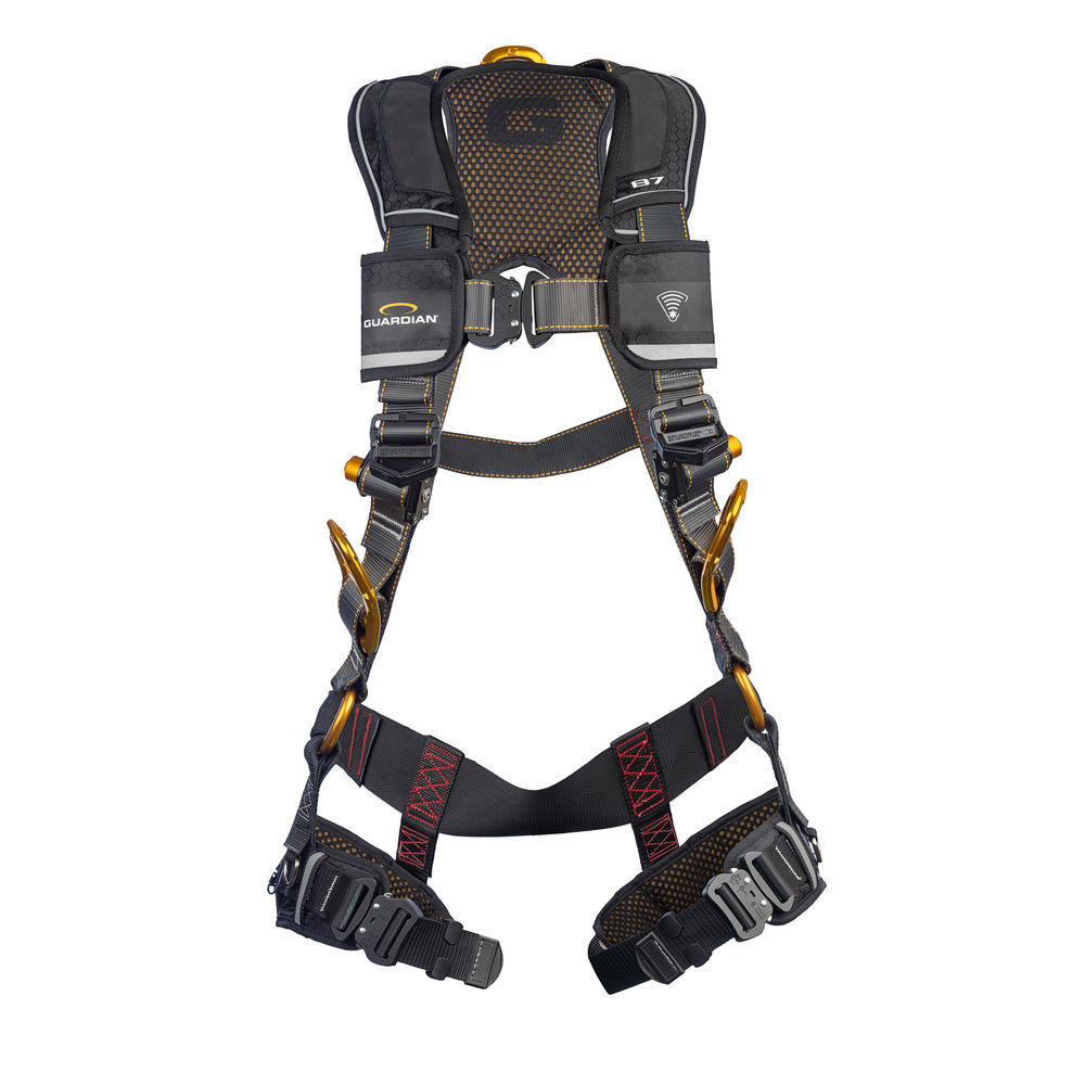 Guardian Fall Protection Full Body Harness with QC Chest/Leg Buckle Hip D-Ring, large image number 1