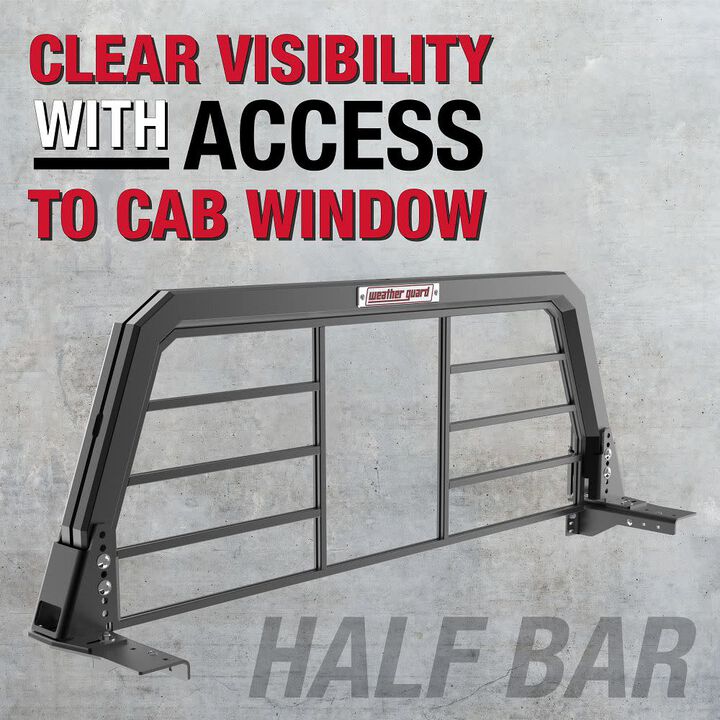 Weather Guard Half Bar Aluminum Headache Rack, large image number 1