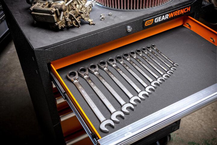GEARWRENCH 8-19mm Ratcheting Wrench Set 90 Tooth 12 Point Metric Reversible 12pc, large image number 4