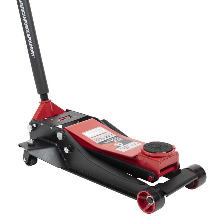 American Forge 4 Ton Lighting Lift Super Duty Floor Jack Heavy Gauge Steel 2pc Handle