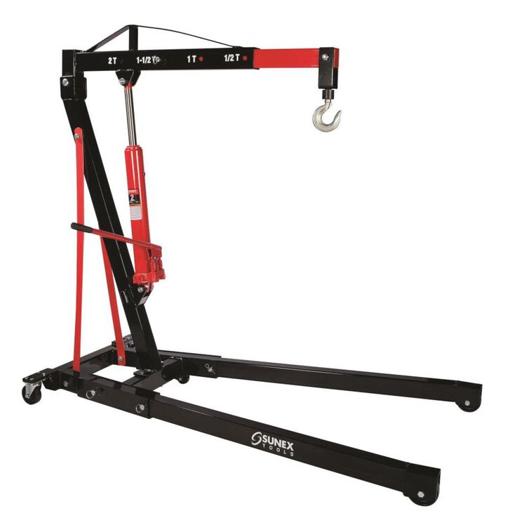 Sunex 2 Ton Folding Engine Crane with Dual Pump Pistons