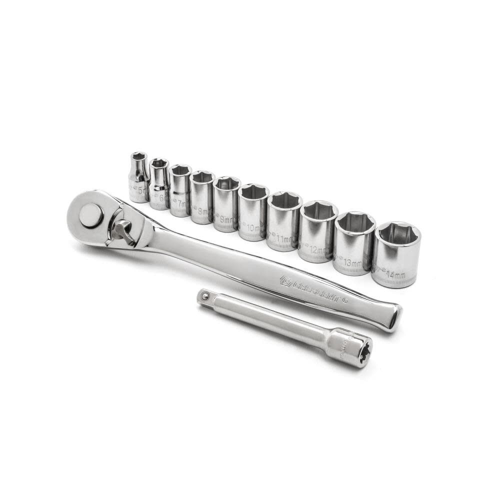 Crescent 12 pc 1/4 Drive 6 Point Metric Mechanics Tool Set, large image number 1