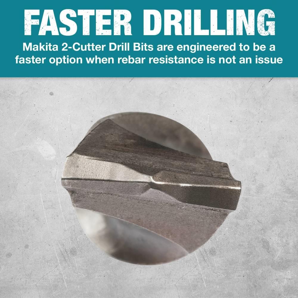 Makita 3/8in x 6in SDS-Plus Bit, 2-Cutter, large image number 6