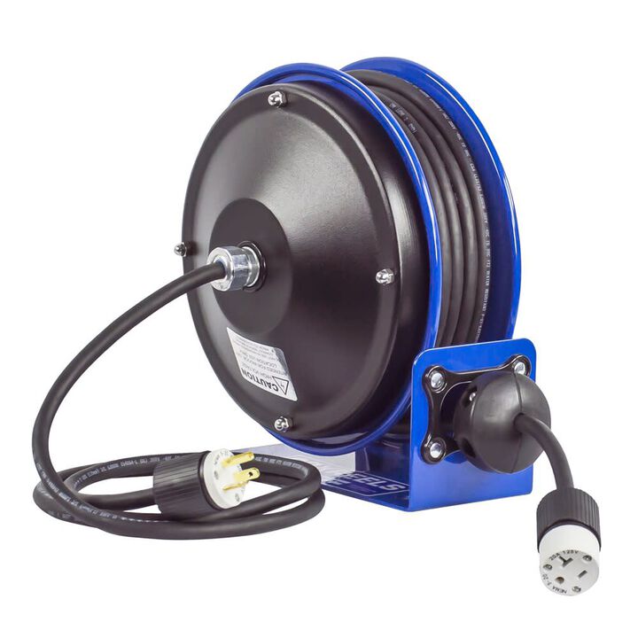 Coxreels 30 Ft Steel Power Cord Reel with LED Light