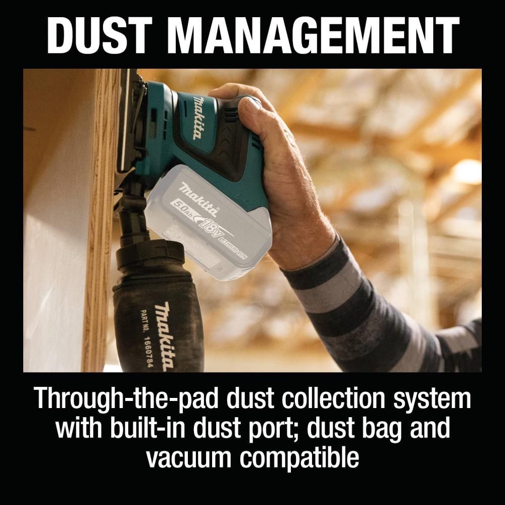 Makita 18V LXT Cordless 1/4 Sheet Finishing Sander (Bare Tool), large image number 17