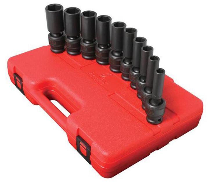 Sunex 10 pc. 1/2 In. Drive SAE Universal Deep Impact Socket Set