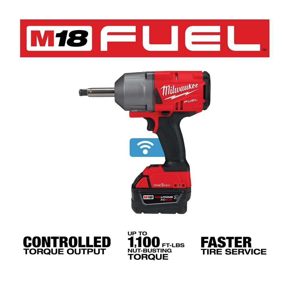 Milwaukee M18 FUEL 1/2 Inch Ext Anvil Controlled Torque Impact Wrench with ONE-KEY Kit, large image number 3
