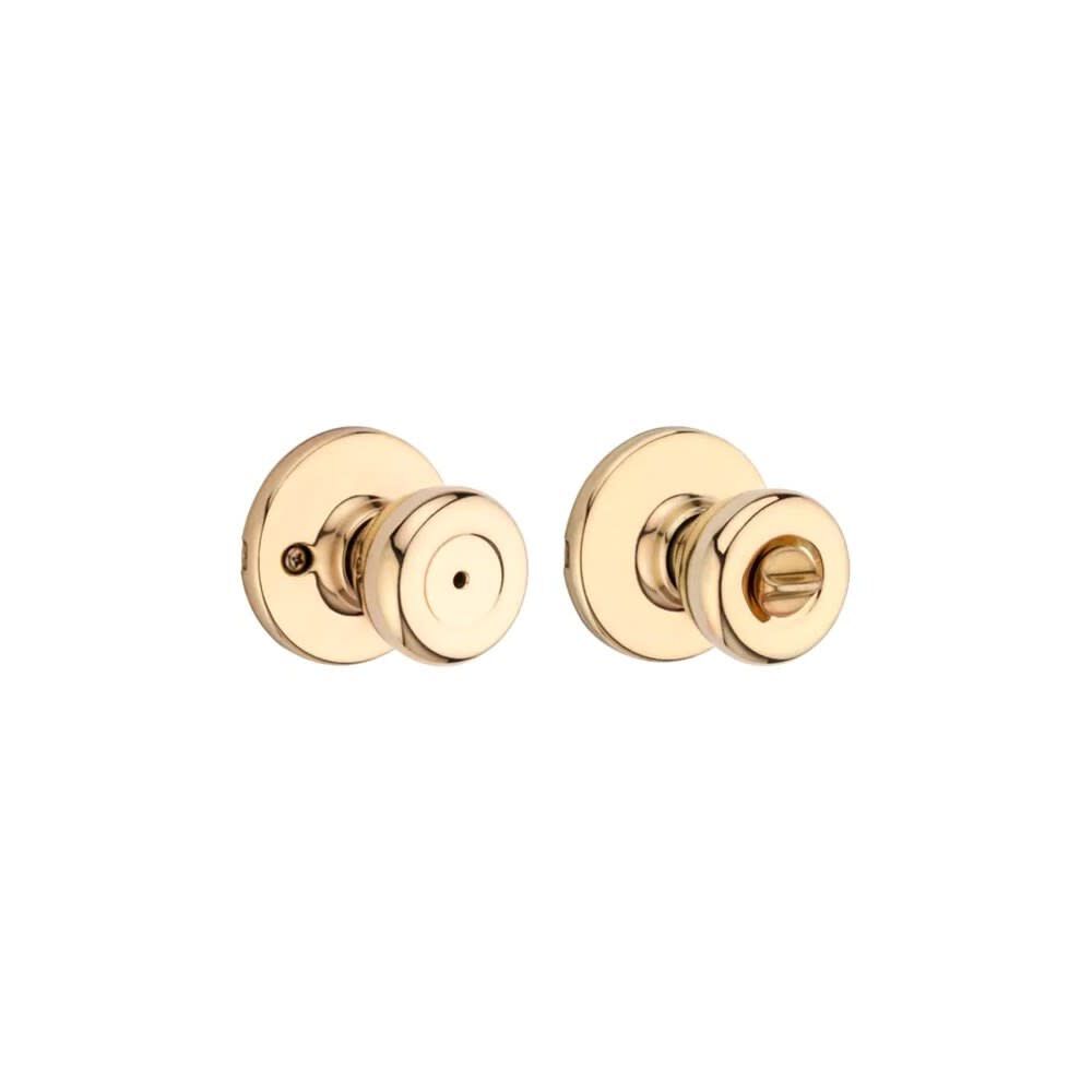 Kwikset Polished Brass Bed/Bath Tylo Privacy Door Knob Set, large image number 1