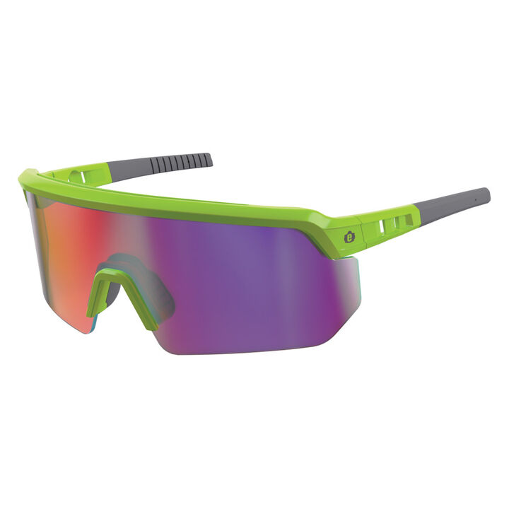 Ergodyne Skullerz AEGIR Polarized Mirrored Safety Glasses, Lime Frame, Purple Lens, large image number 9