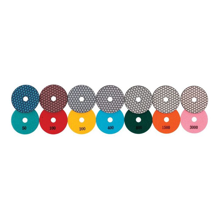 Diamond Vantage 4 Inch x 5/8 Inch 50 Grit Premium Hexagon Dry Polishing Pad