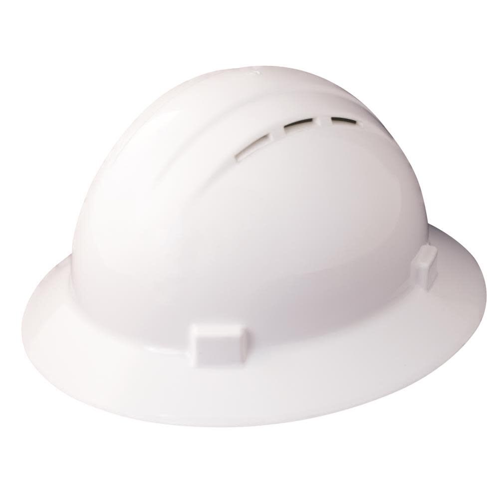 Delta Plus Americana Full Brim Vent Hard Hat 4PT Ratchet White, large image number 1