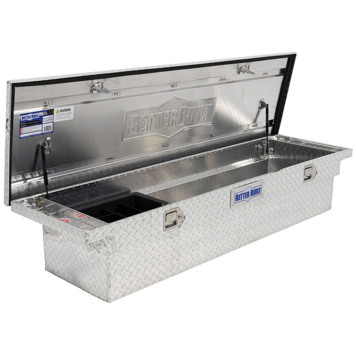 Better Built 69in Saddle Truck Box Low-Profile Brite Aluminum, large image number 1