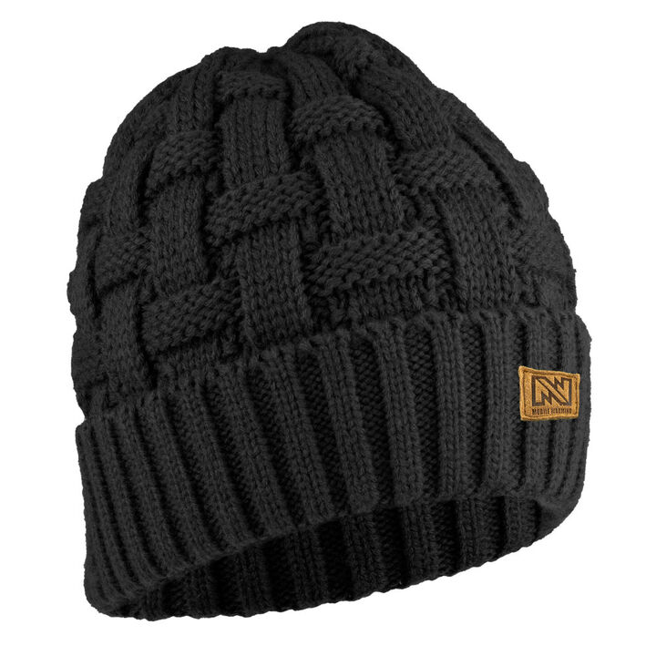 Mobile Warming Heated Cable Knitted Beanie Unisex, swatch