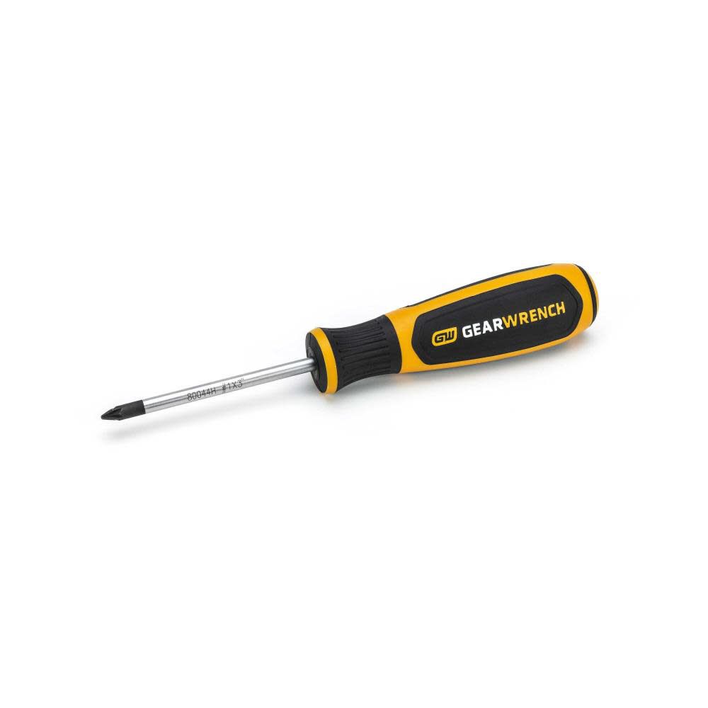 GEARWRENCH #1 x 3inch Pozidriv Dual Material Screwdriver, large image number 1