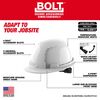 Milwaukee White Front Brim Vented Hard Hat with 6pt Ratcheting Suspension Type 1 Class C, small image number 3