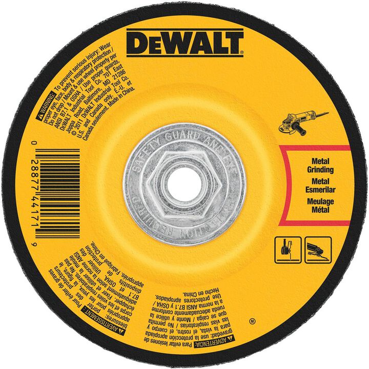 DEWALT 6 In. x 1/4 In. x 5/8 In. to 11 High Performance Metal Grinding Wheel