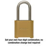 Master Lock 2 Inch x 2 Inch Zinc Body 4-Digit Locking Combination Padlock, small image number 3