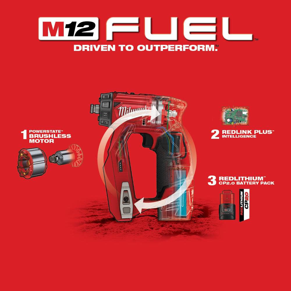 Milwaukee M12 FUEL Installation Drill/Driver Kit PACKOUT Low-Profile Organizer 60pc SHOCKWAVE Drill Bit Set & 23pc Titanium Drill Bit Set, large image number 7