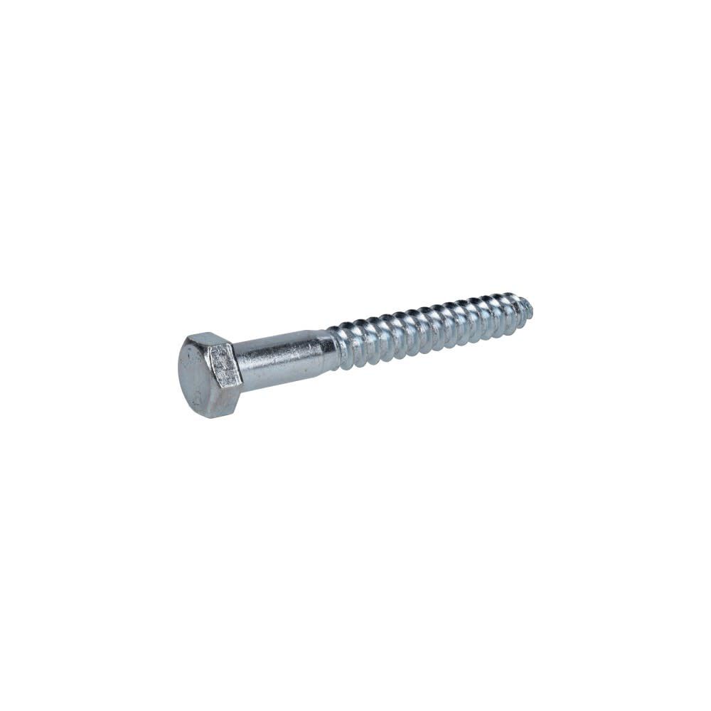 Hillman 1/2-13 x 4in Zinc Hex Lag Screw 25pk, large image number 1