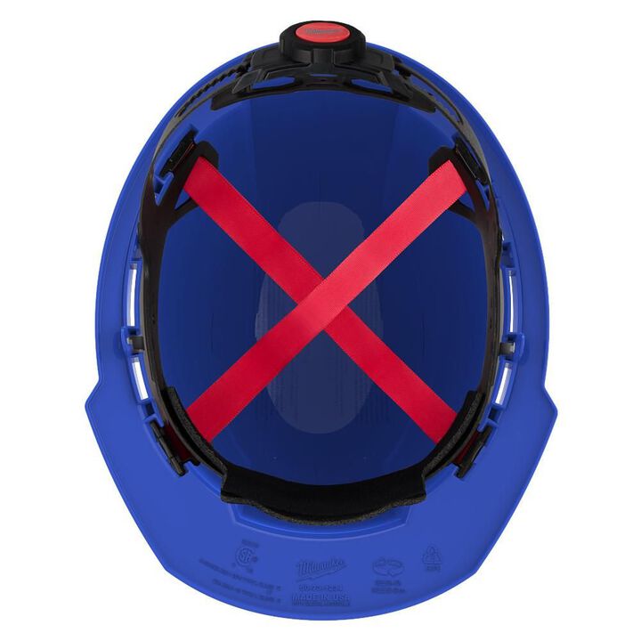 Milwaukee Front Brim Vented Hard Hat with 4pt Ratcheting Suspension Type 1 Class C Blue, large image number 7