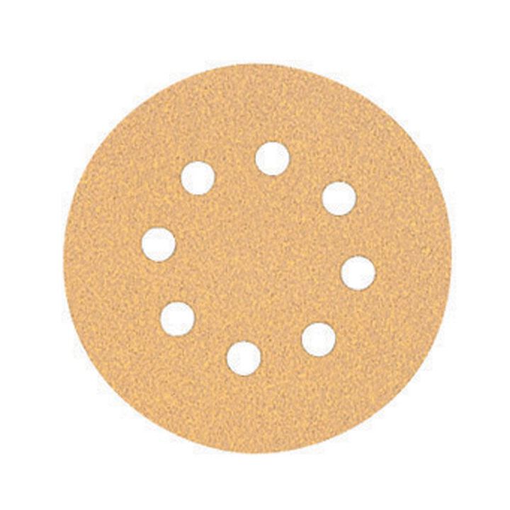 DEWALT 5 In. 8 Hole 120 Grit Hook and Loop Random Orbit Sandpaper (5 pack)