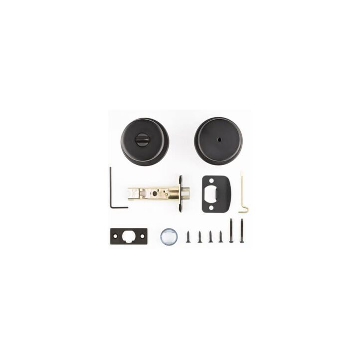 Kwikset Pismo Privacy Door Knob Matte Black Interior Bed & Bath, large image number 4