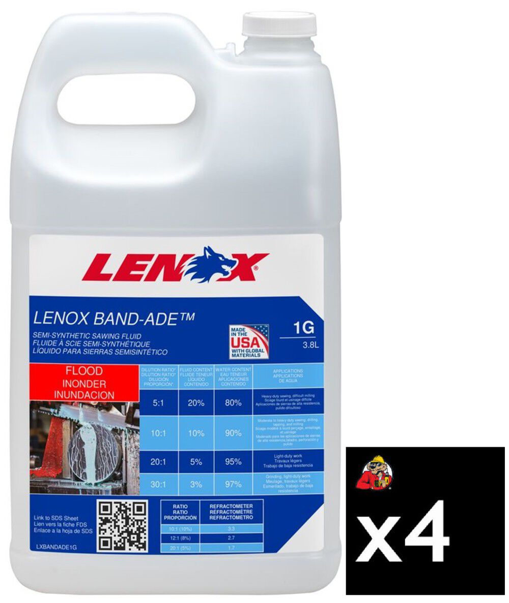 Lenox 1 Gallon Band Ade Band Saw Fluid 4 Pack, large image number 1