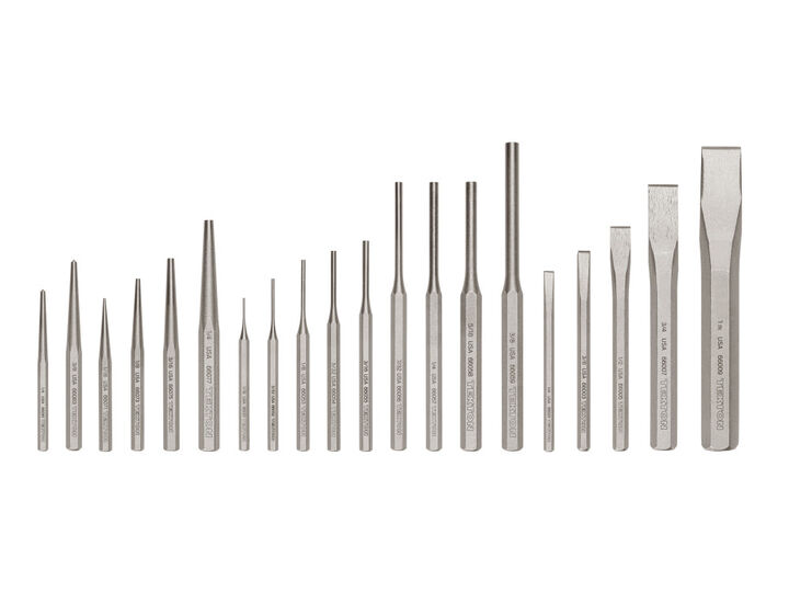 Tekton Punch and Chisel Set, 20 Pieces (Center, Solid, Pin, Chisel)
