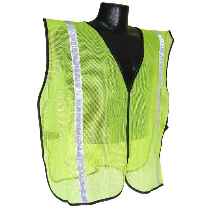 Radians SV1 Non Rated Safety Vests with 1in Tape Hi Viz Green S-XL