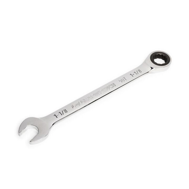 GEARWRENCH 1-1/8in 90T 12 Point Ratcheting Combination Wrench, large image number 6