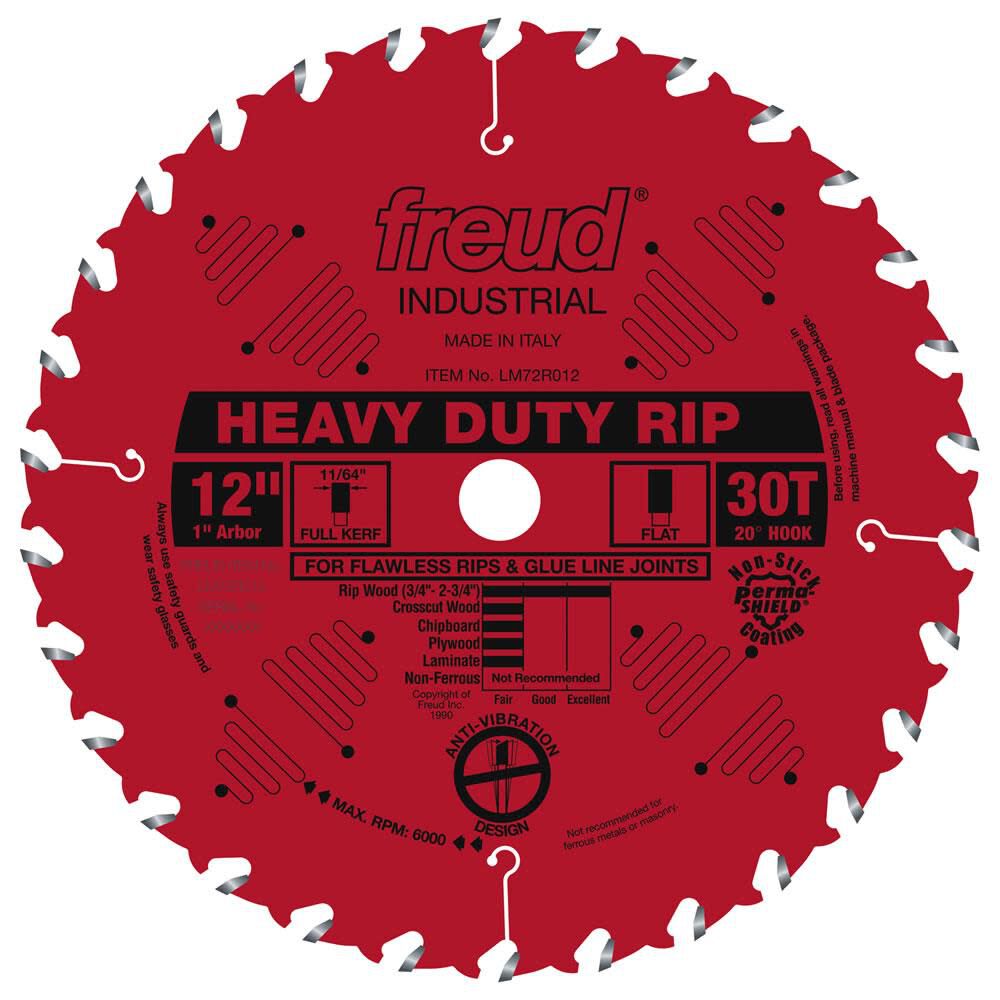 Freud 12in Heavy-Duty Rip Blade with Perma-SHIELD Coating, large image number 1