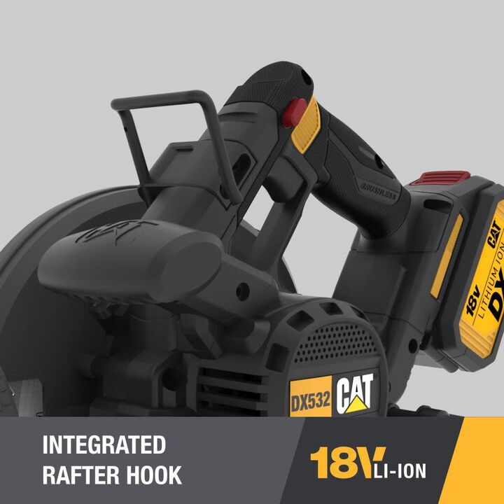 CAT 18V 7-1/4 in Cordless Circular Saw with Brushless Motor DX532, large image number 4