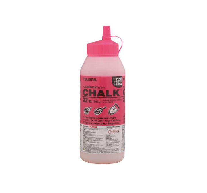 Tajima Micro Chalk Powdered Snap Line Chalk Fluorescent Pink 32oz